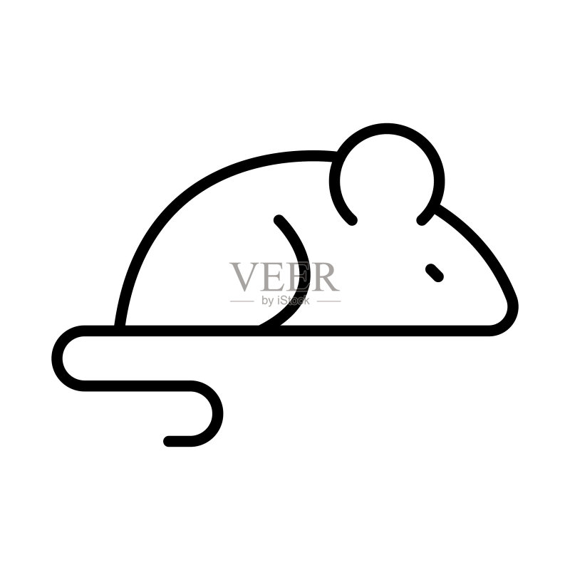 动物老鼠轮廓图标图标素材