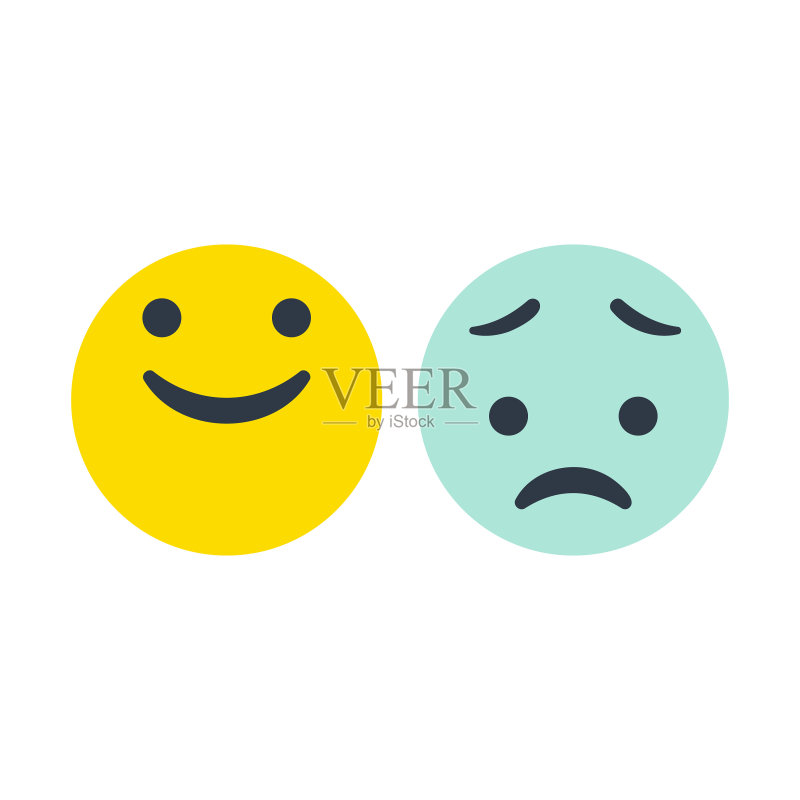 表情符号的快乐和悲伤图标素材