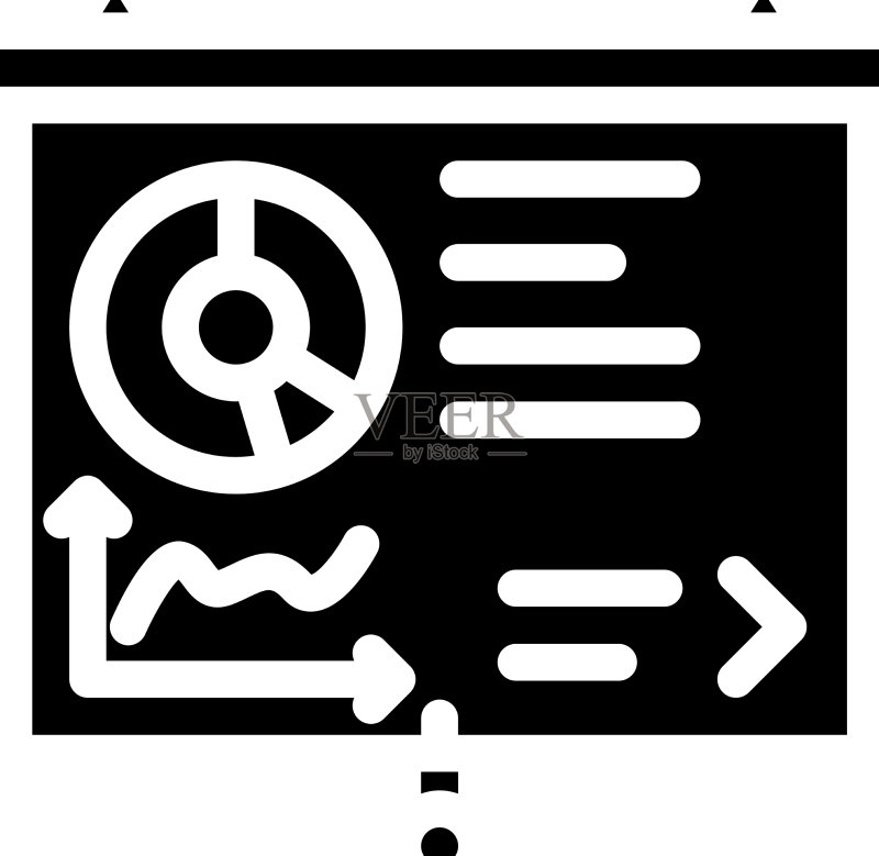 商业策略展示Glyph图标图标素材
