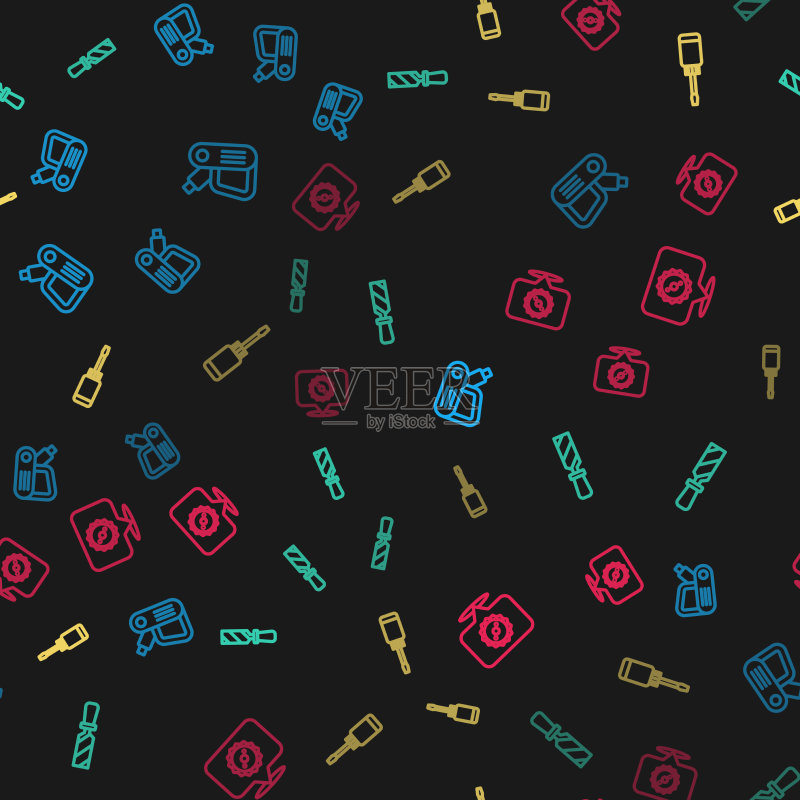 电刨金属锉刀工具线条图标素材