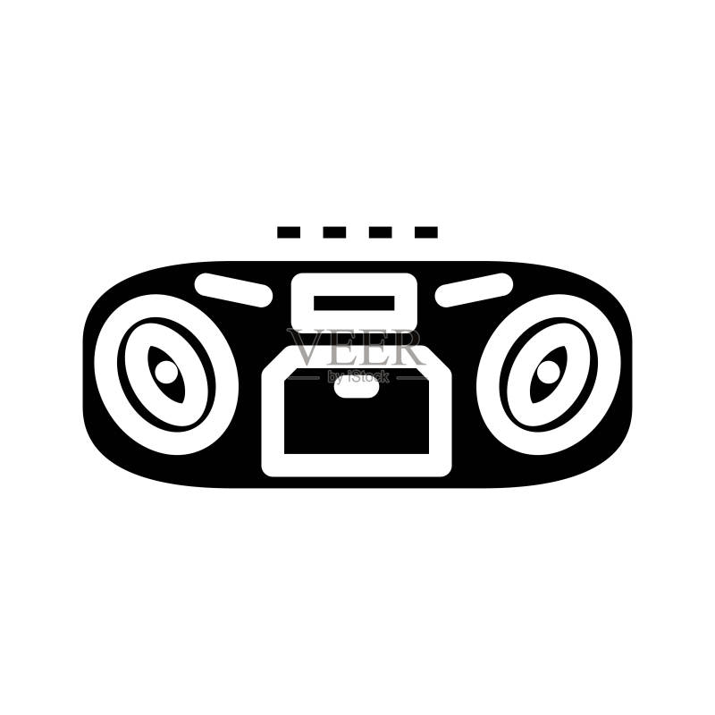 录音机复古音乐符号图标矢量图图标素材