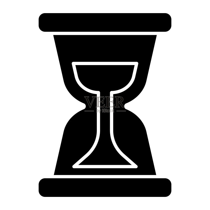 沙漏实体图标，计时工具概念图标素材