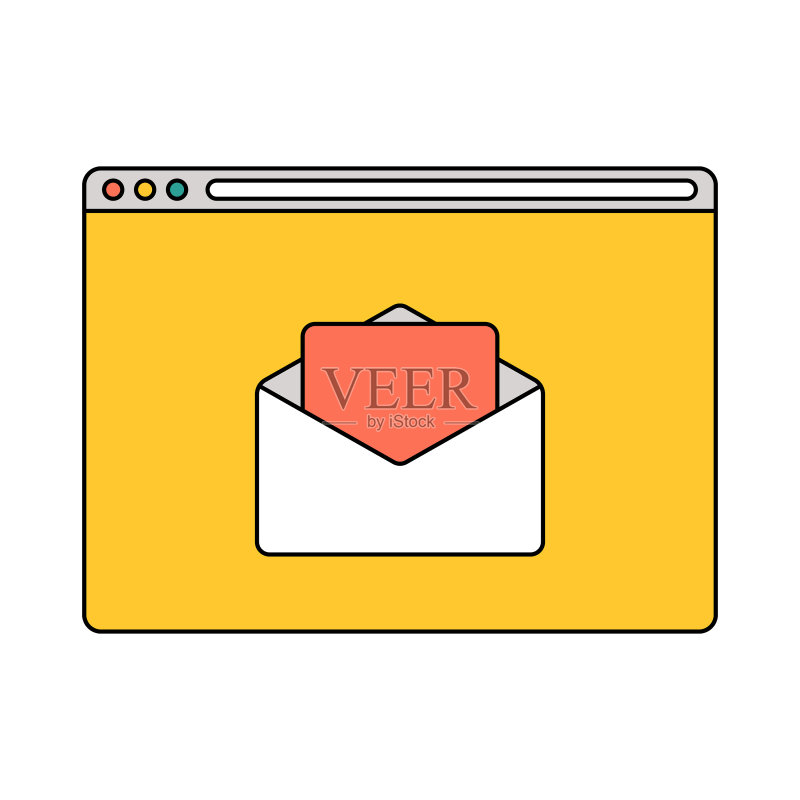 Web浏览器打开邮件图标图标素材