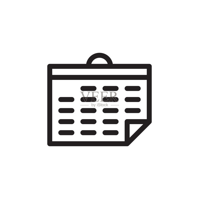 扁平风格线条日历图标logo元素图标素材