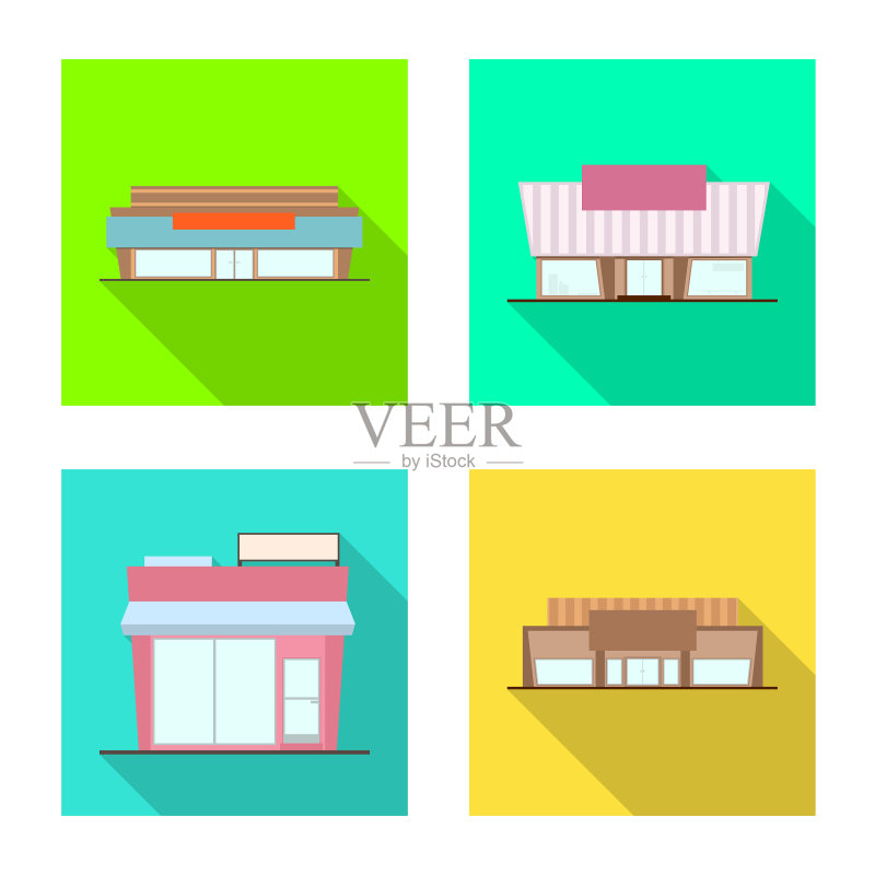 精品店和施工图标素材